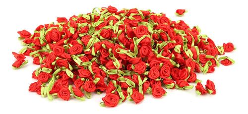Ribbon Rose Diy 450pcs Mini Decoración Arco Flor Hoja