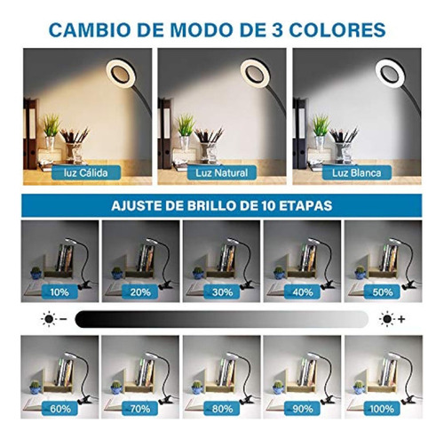 Lámpara Led Protección Ocular Dormitorio Estudio Luz Relleno