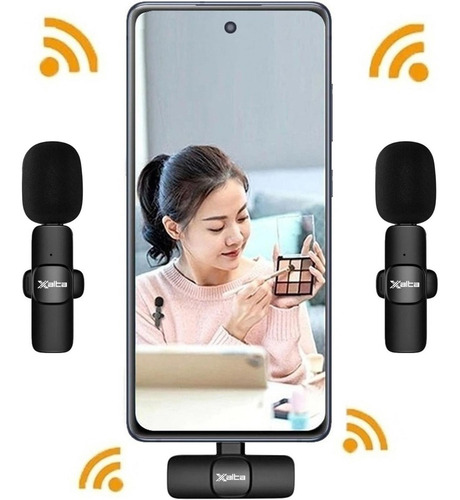 Imagen 1 de 10 de Micrófono Inalámbrico 2 En 1 De Solapa Para Android Tipo C