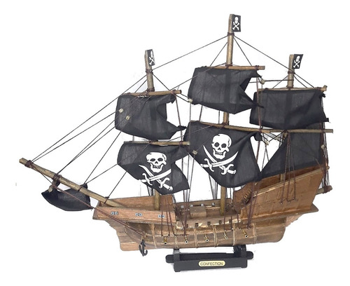 Barco Pirata Barcos Antiguos Maquetas Barcos Madera 45cm