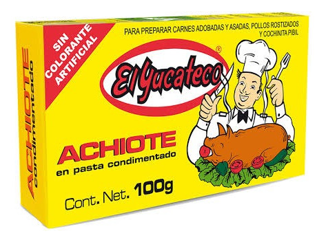 Achiote El Yucateco Especias Condimento Para Pibil Carn Poll
