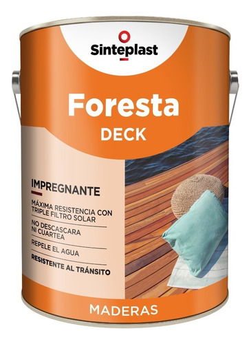 Foresta Deck Impregnante Pisos Interior Exterior Madera 1lt Color Teca