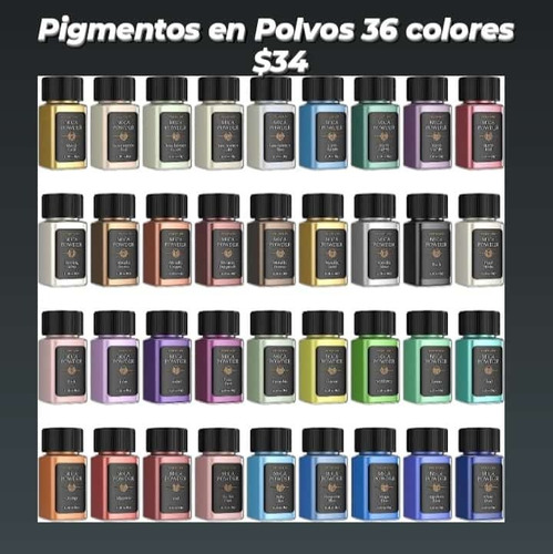 Pigmento En Polvo Para Resina Epoxi  36 Colores 8grs.