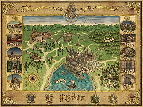 Rompecabezas Ravensburger Con Mapa De Hogwarts De 1500 Pieza