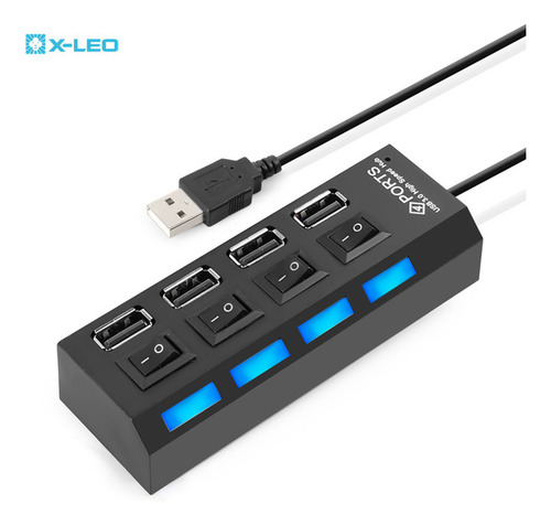 Hub Usb 3.0 De 4 Puertos Con Conmutadores Independientes