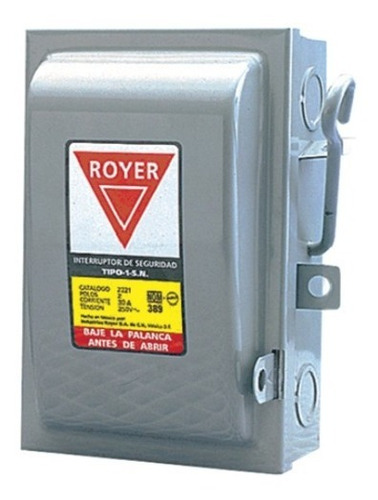Caja Interruptor De Seguridad Royer 2221 2 X 30 Wd2221 S