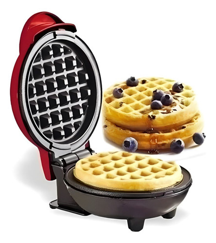 Máquina Fazer Waffle Grill Panqueca Aparelho Elétrico 110v Cor Maquina waflle antiaderente panqueca