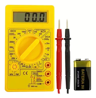 Multímetro Digital Profissional Com Cabo Teste Portátil