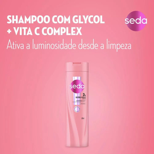 Shampoo Luminous Uv 6% Glycol+vit C Complex 300ml Seda
