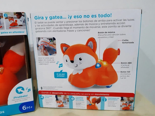 Zorrito Primeros Gateos Fisher Price Sonidos Textura Y Luces