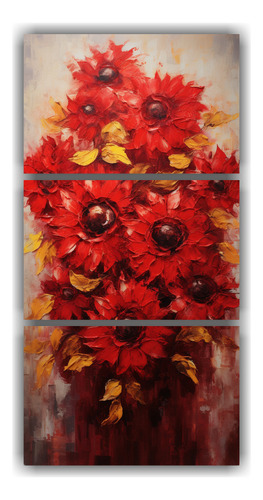 45x90cm Set 3 Artes De Pared Hermoso Perspectiva De Girasole