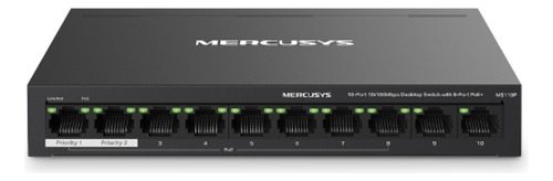 Switch Tp-link 10 Port A 10/100 Mbps Con Poe+ De 8 Port
