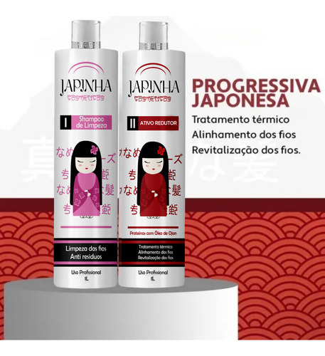 Kit Progressiva Japinha Óleo De Ojon 1l + Liso Máximo 300ml
