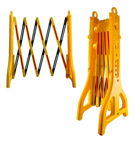 Imagen 1 de 1 de Valla Extensible Hasta 2.5mts Bandas Reflectivas Barrera