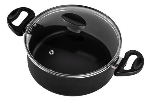 Panela Cozillar Caçarola Teflon 24cm 4.2l Com Tampa Cor Preto
