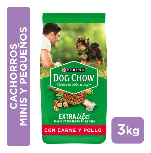 Dog Chow® Cachorros Razas Mini Y Pequeñas Carne Y Pollo 3kg