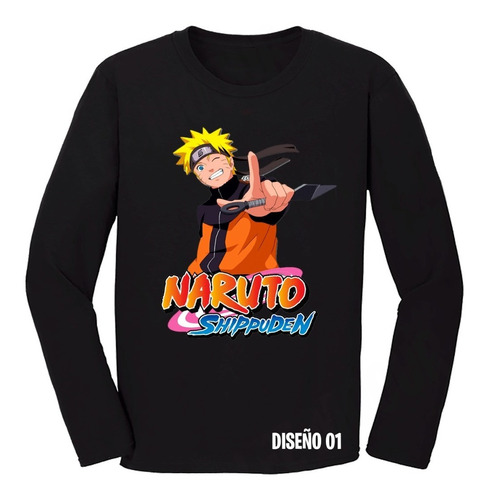 Remera Naruto Mangas Largas