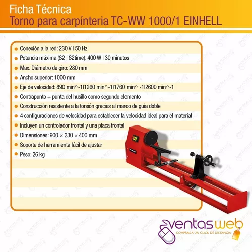 TC-WW 1000/1  Torno de madera