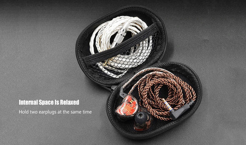 Imagen 7 de 8 de Auriculares Kz Funda Estuche Original Semi Rigidas Cuero - Representante Oficial Kz