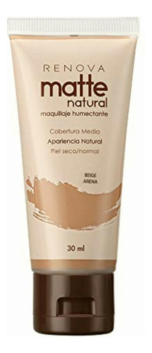 Renova Base De Maquillaje Liquido Matte Natural, Color Beige