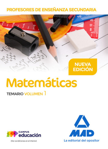 Profesores Enseñanza Secundaria Matematicas Temario Vol 1 -