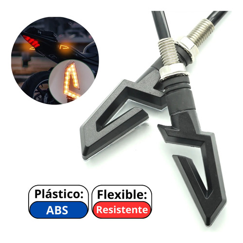 Direccionales Led Motocicleta Universales Luces Faros Moto