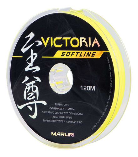 Linha Mono Victoria Softline 120m 0,33mm Amarelo Maruri