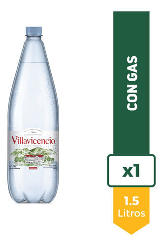 Agua Mineral Villavicencio Con Gas 1.5 L