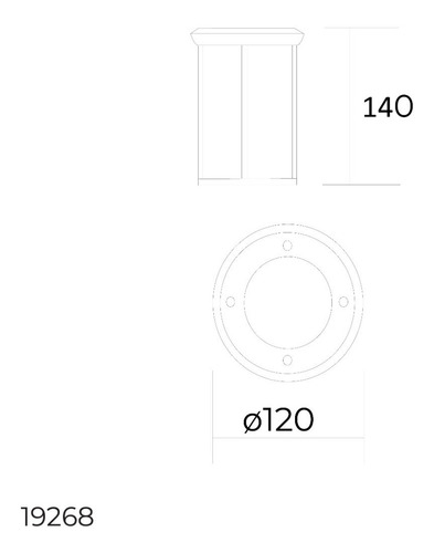 Lámpara De Piso Led Empotrable Estevez Foco Mr16 Gu5.3 Estructura Negro