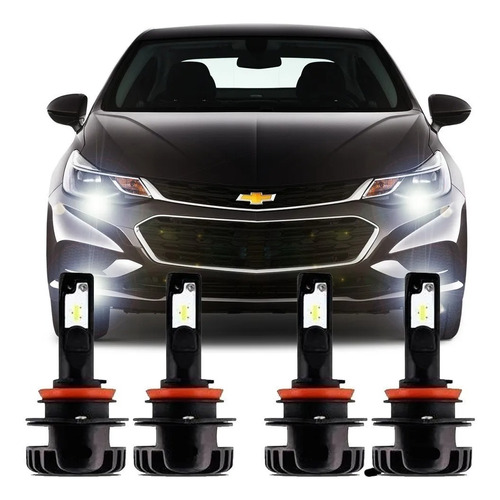 Kit Led Cinoy Hb3 + H11 + Internas Cruze Lt 2017 18 19 