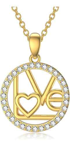 Rikelus Collares Love De Oro De 14 Quilates Para Mujeres Y N