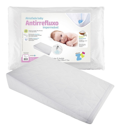 Fibrasca - Almohada Para Bebe Anti Reflujo Impermeable