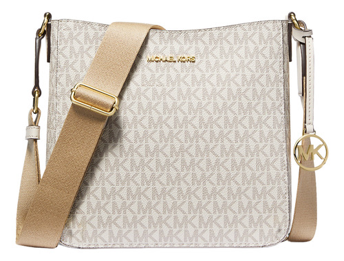 Bolso de hombro Michael Kors Jet Set color vainilla