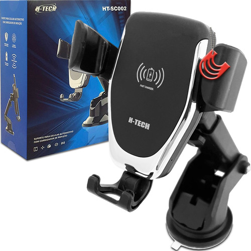 Suporte De Celular Carregador Wireless Indução 12v Ventosa