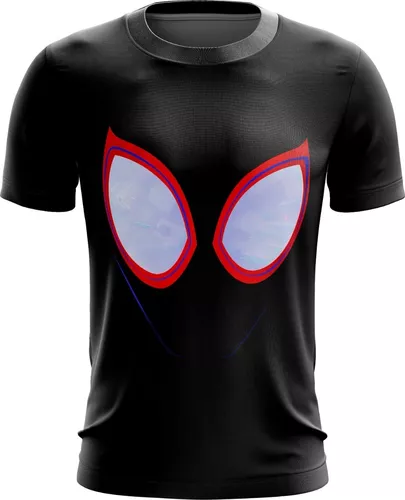 Camiseta Camisa Miles Morales Homem Aranha Preto Menino &8_x000D_