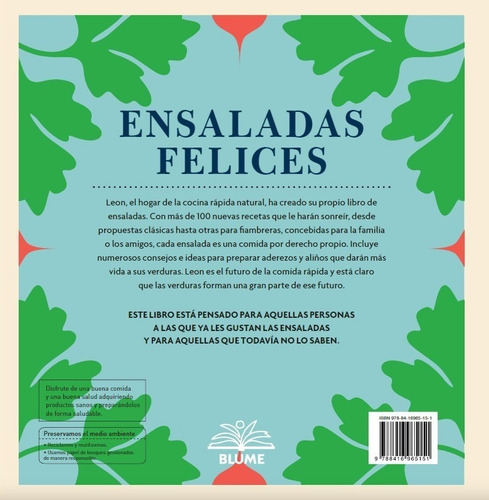 Leon. Ensaladas Felices - Comida Fantástica Y Saludable