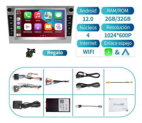 Radio Android Para Opel Astra J 2 Gb+32 Gb Carplay