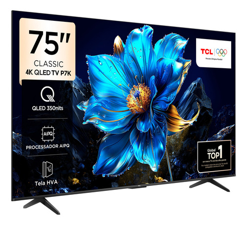 Tcl Qled Smart Tv 75 75p7k 4k Uhd Google Tv