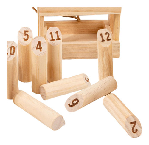 Juego De Lanzamiento De Bloque Numerado, 12 Pines Numerados
