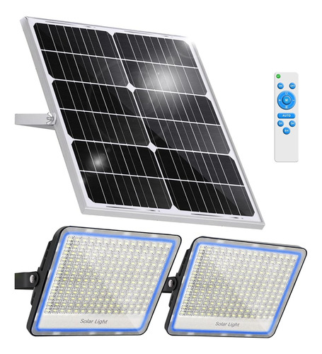 Gebosun 2-pack 300w Led Solar Flood Light, Control Remoto, A