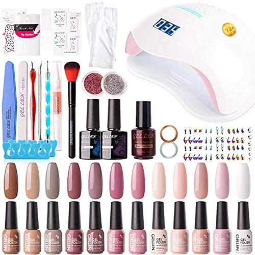 Gellen Kit De 12 Colores De Esmalte De Uñas De Gel Para Prin