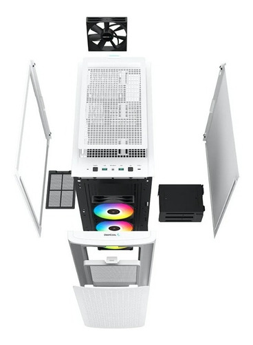 Imagen 9 de 10 de Gabinete Deepcool Ck560 Blanco Alto Flujo De Aire 4 Coolers