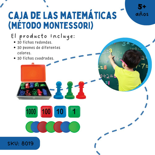 Juego Didáctico Matemáticas Con Estuche Plástico Niños