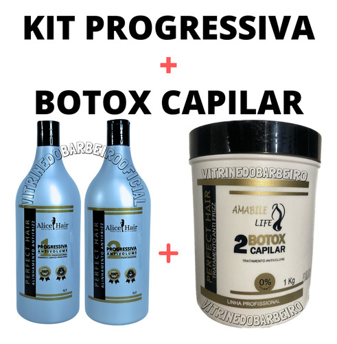 Botox Orgânico + Progressiva Kit Antifrizz Profissional Top!