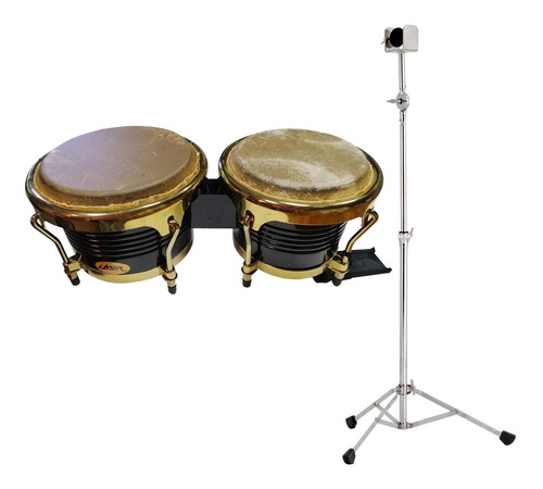 Bongo Profesional + Soporte + Llave De Afinar