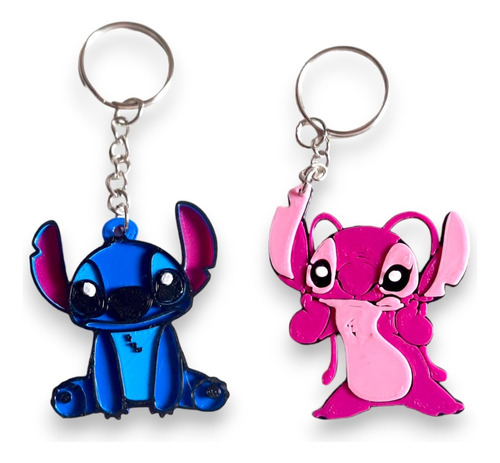 Stitch Y Angel Llaveros X40 Unidades