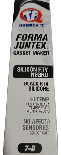 Silicon Forma Juntex Negro Alta Temperatura. Paquete 3 Pzs