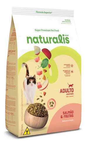 Naturalis Gato Castrado Salmon Y Frutas 1.5 Kg