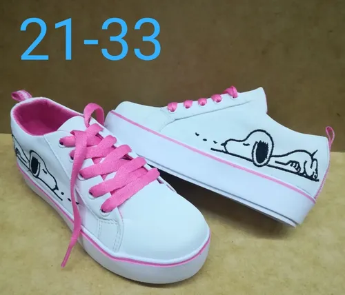Zapato De Cordón Tenis Deportivo Snoopy Niña Moda Colombia Zapato De Cordón Tenis Deportivo Snoopy Niña Moda Colombia