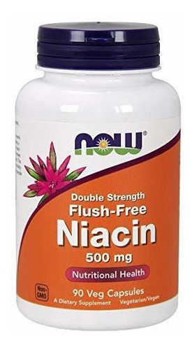 Now Suplementos, Niacina (vitamina B-3) 500 Mg, Sin Rubor, D
